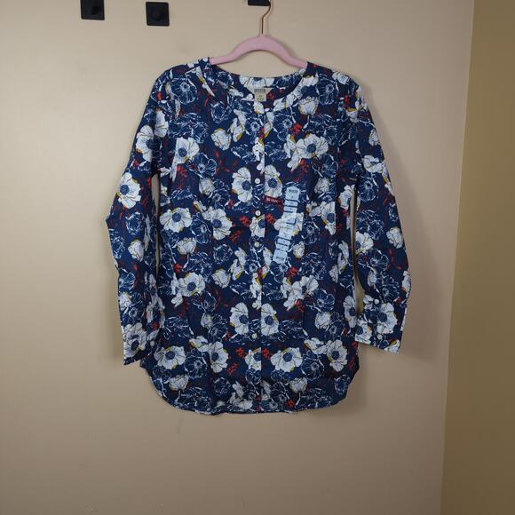 Duluth Wrinklefighter Tunic in Navy Sun Floral Size XS - Picture 1 of 9